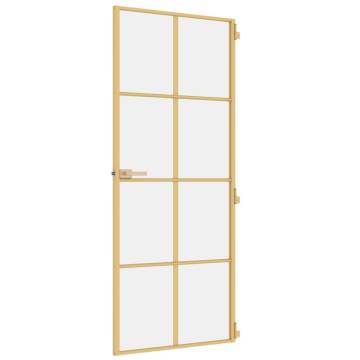 Interior Door Slim Golden 83x201.5 cm - Modern Glass & Aluminium