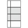 Sliding Door Black 102.5x205 cm | Tempered Glass & Aluminium