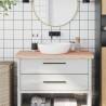 Solid Wood Beech Bathroom Countertop 100x50 cm | HipoMarket