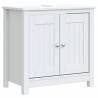 3 Piece Bathroom Furniture Set BERG - White Solid Wood Pine