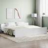 Bed Frame with Headboard with Footboard White 180x200 cm Super King Colour white Size 180 x 200 cm 