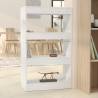 Book Cabinet/Room Divider High Gloss White 60x30x103 cm Engineered Wood Colour high gloss white Quantity in Package 1 