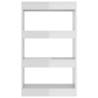 High Gloss White Book Cabinet & Room Divider | 60x30x103 cm