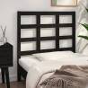 Rustic Black Solid Pine Bed Headboard - 95.5x4x100 cm