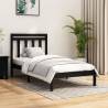 Bed Frame Black Solid Wood 100x200 cm Colour black Size 100 x 200 cm 