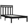 Black Solid Wood Bed Frame 100x200 cm | Hipomarket