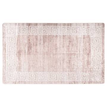 Washable Beige Rug 120x170 cm - Anti Slip & Soft Material