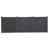 Fence Panel Set Grey 526x186 cm WPC Colour grey Size 526 x 186 cm Quantity in Package 1 