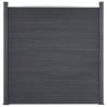 Fence Panel Set Grey 526x186 cm WPC - Durable & Versatile