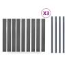 Fence Panel Set Grey 526x186 cm WPC - Durable & Versatile