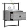 Wall-Mounted Bedside Cabinets 2 pcs Grey Sonoma | HipoMarket