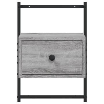 Wall-Mounted Bedside Cabinets 2 pcs Grey Sonoma | HipoMarket