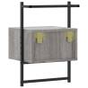 Wall-Mounted Bedside Cabinets 2 pcs Grey Sonoma | HipoMarket