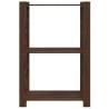 3-Tier Solid Pine Storage Rack - 60x38x90 cm, Brown