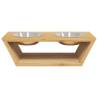 Raised Dog Bowls 35.5x18x10.5 cm Bamboo - Comfort & Style