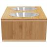 Raised Dog Bowls 35.5x18x10.5 cm Bamboo - Comfort & Style