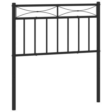 Black Metal Headboard 80 cm - Stylish & Durable Design