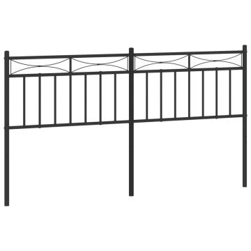 Stylish Black Metal Headboard - 160 cm for Your Bedroom