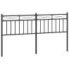 Stylish Black Metal Headboard - 160 cm for Your Bedroom