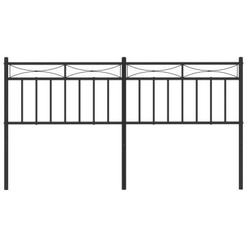 Stylish Black Metal Headboard - 160 cm for Your Bedroom