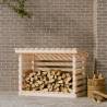 Solid Pine Firewood Rack 108x73x79 cm - Durable Storage