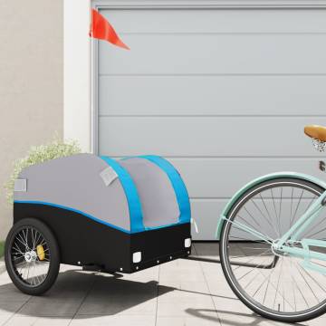 Bike Trailer Black and Blue - 45 kg Iron | HipoMarket