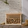 Solid Pine Firewood Rack 108x73x79 cm - Durable Storage