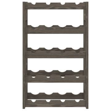 Stylish Grey Pine Wine Rack for 20 Bottles | HipoMarket