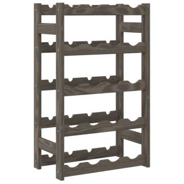 Stylish Grey Pine Wine Rack for 20 Bottles | HipoMarket