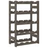 Stylish Grey Pine Wine Rack for 20 Bottles | HipoMarket