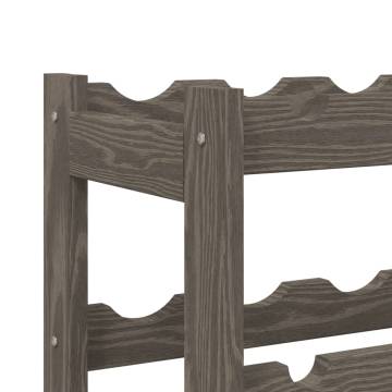 Stylish Grey Pine Wine Rack for 20 Bottles | HipoMarket