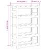 Stylish Grey Pine Wine Rack for 20 Bottles | HipoMarket