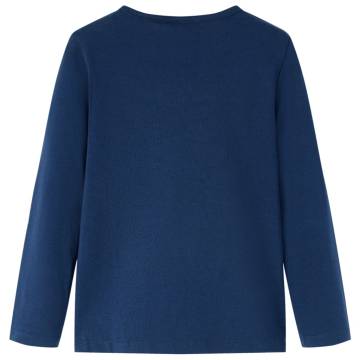 Kids' Long Sleeve T-Shirt Navy Blue - Size 140 | Hipomarket