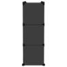 Storage Cube Organiser - 9 Cubes & Doors - Black PP