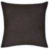 4 Brown Cotton Cushion Covers - 50 x 50 cm | Hipomarket UK