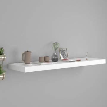 Stylish Floating Wall Shelf White - 90x23.5 cm | HipoMarket