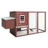 Outdoor Chicken Cage Hen House with 1 Egg Cage Brown Wood Colour brown 