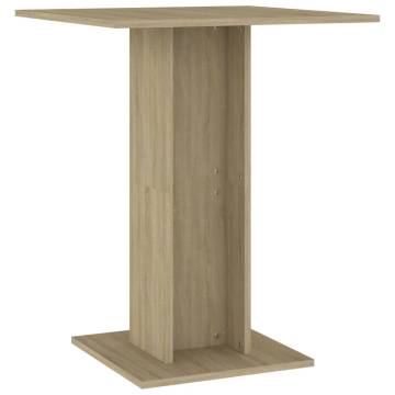 Stylish Bistro Table Sonoma Oak - 60x60 cm | Hipo Market