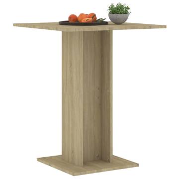 Stylish Bistro Table Sonoma Oak - 60x60 cm | Hipo Market