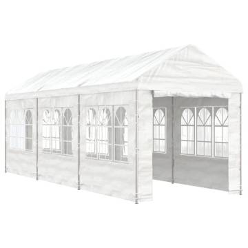 Gazebo with Roof White 6.69x2.28x2.69m for Outdoor Events