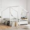 Kids Bed Frame White 2x(80x160) cm Solid Wood Pine Colour white Size 2 x (80 x 160) cm 