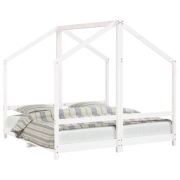 Kids Bed Frame White 80x160 cm Solid Wood Pine - HipoMarket