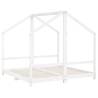 Kids Bed Frame White 80x160 cm Solid Wood Pine - HipoMarket