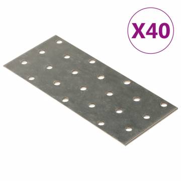 Perforated Plates 40 pcs - 2mm Galvanised Steel | HipoMarket