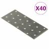 Perforated Plates 40 pcs 2 mm 140x60 mm Galvanised Steel Size 140 x 60 mm Quantity in Package 1 