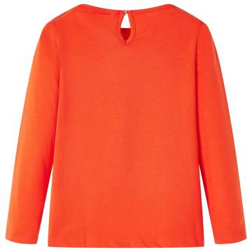 Kids' Long Sleeve T-shirt Dark Orange - Age 1.5-2 Years