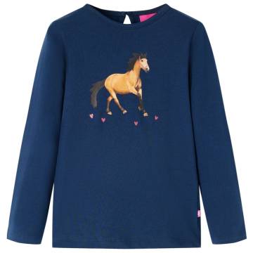 Kids' Long Sleeve T-Shirt Navy Blue - Size 92 | Hipo Market