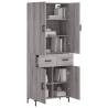 Stylish Highboard Grey Sonoma - 69.5x34x180 cm | Hipo Market