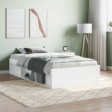 Modern White Bed Frame 100x200 cm - Durable & Stylish