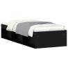 Modern Black Bed Frame 75x190 cm - Small Single